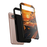 Orange Corvette C3 Stingray Sunset Palms Phone Case