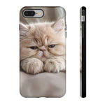 Persian Kitten Phone Case, Sleepy Macro Close-Up Portrait Cover