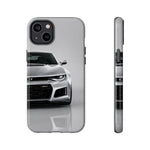 Silver Camaro Phone Case, ZL1 American Muscle Car Tough Cover for Men Gift