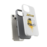 Z06 Corvette Phone Case, Yellow Sketch Reveal Chrome Cover