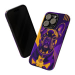 French Bulldog Pop-Art Portrait Tough Phone Case - Purple Gold