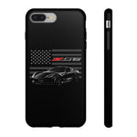 C7 Z06 American Flag Black Sports Car Tough Phone Case Cover