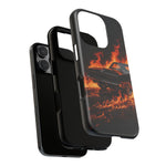Black Charger Classic Muscle Flames Tough Phone Case Cover Gift