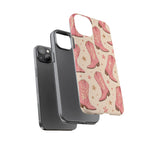 Pink Cowboy Boots phone case | Western pattern | Pastel stars