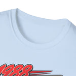 1988 Porsche 911 Turbo Slant Nose Cabriolet T-Shirt — Red Sports Car Graphic