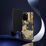 Zen Garden Cat Phone Case, Sand Spiral Japanese Art Cover