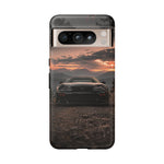 MK4 Supra Phone Case, Black JDM Sports Car Mountain Dusk Cover