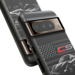 Black C5 Phone Case American Sports Car Tough Cover Gift