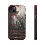 Rainy Temple Stairs Autumn Phone Case Ink Art Tough Case