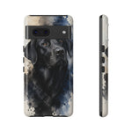 Black Lab Watercolor Art Tough Phone Case - Dog Portrait