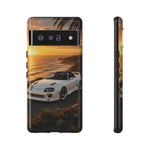 Supra MK4 Super White Targa Coastal Art Tough Phone Case