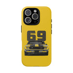 1969 Camaro Z28 Yellow Front View Muscle Car Tough Phone Case