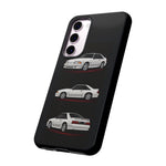 Fox Mustang White Triview Phone Case Classic Car Illustration