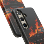 Black Charger Classic Muscle Flames Tough Phone Case Cover Gift