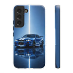 Blue R34 Skyline Phone Case, JDM Sports Car Racing Stripe Studio Cover