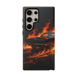 Black Charger Classic Muscle Flames Tough Phone Case Cover Gift