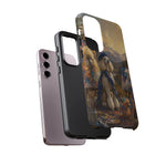 Poodle Painter Scene phone case | Artistic Dog Landscape