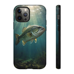 Largemouth Bass Phone Case, Sunlit Underwater Tough Cover, Gift