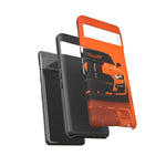 Orange Mustang Art Phone Case, GT500 American Muscle Car Tough Cover for Male