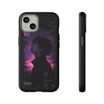 Melancholy Data Poster Phone Case, Glitch Anime Sky Tough Cover