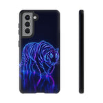 Neon Blue Tiger phone case | tough protective cover
