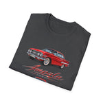Red Vintage 1960 Chevy Impala Trio T-Shirt | Classic Car Illustration