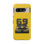 1969 Camaro Z28 Yellow Front View Muscle Car Tough Phone Case