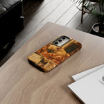 Sleeping French Bulldog with Croissants phone case | cute bakery scene