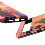Retro Runner Sunset phone case | 80s Vaporwave jogging design