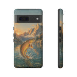 Leaping Golden Trout Lake Scene phone case | Tough Cover