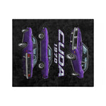 1970 Cuda Purple Muscle Car Blanket | Vintage Barracuda Throw