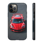 Red C8 Z06 Track Wing Tough Phone Case Cover Gift Art