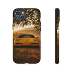 C5 Z06 Corvette Phone Case, Yellow Golden Hour Trail Cover