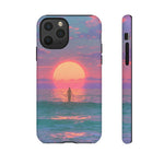 Vaporwave Ocean Sunset Tough Phone Case Cover Gift Art