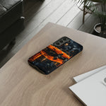 Orange Daytona Phone Case, Rainy City Night Muscle Car Tough Cover
