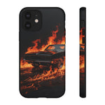 Black Charger Classic Muscle Flames Tough Phone Case Cover Gift