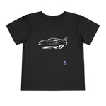 C8 ZR1 White Silhouette Graphic Toddler T-Shirt Muscle Car Tee