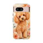 Miniature Poodle Whimsical Watercolor Art Tough Phone Case