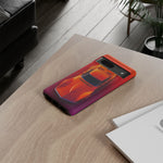 C3 Corvette Phone Case, Orange Top-Down Duotone Gradient Cover