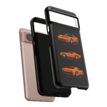 Orange Miura Classic Supercar Tough Phone Case - 3 View