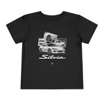 Toddler White Silvia S15 Car T-Shirt 100% Cotton Kids Drift Racing Tee 2T-5T