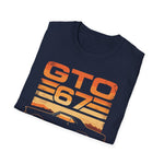 GTO 67 Retro Sunset Car T-Shirt Classic Muscle Graphic Tee