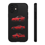 FD RX7 Phone Case Red, Three-View Vector Cover, JDM Gift
