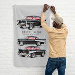 1957 Bel Air Black Hardtop Banner 34x56 Garage Man Cave Wall Decor Gift