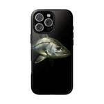 Snook Fishing Phone Case, Saltwater Portrait Black Cover, Gift