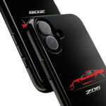Red C7 Z06 Phone Case for Chevy Sports Car Enthusiasts, Tough Cover