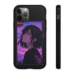 Melancholy Anime Girl Phone Case Vaporwave Tough Case