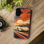 Retro Sunset Countach phone case | Sports car tough cover