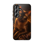 Burmese Golden Sable Portrait Art Tough Phone Case