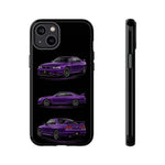 Purple R33 Skyline GTR JDM Sports Car Phone Case Tough Multi View